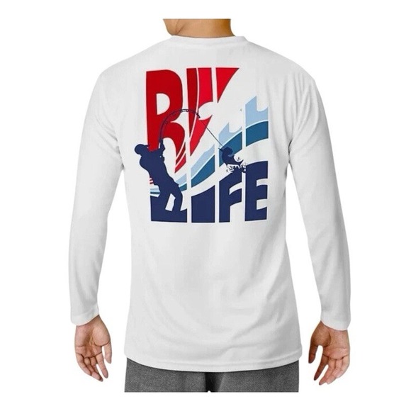 Reel Life SPF50+ Outdoor Sun Defender Long‎ Sleeve UV Tee T-Shirt XL NWOT - Picture 1 of 11